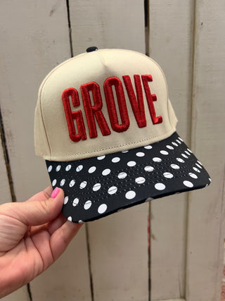 polka dot grove trucker hat