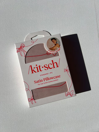 ribbon and bow satin pillowcase - kitsch