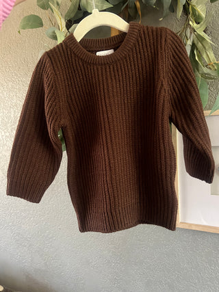 cozy cub knit brown sweater