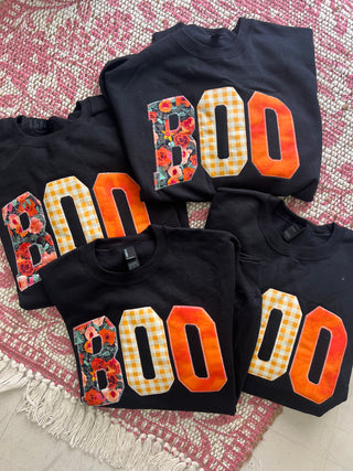 oh my boo- ness quilted sweatshirt