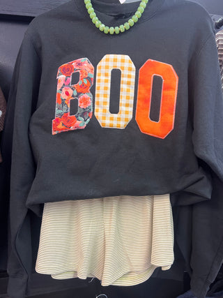 oh my boo- ness quilted sweatshirt