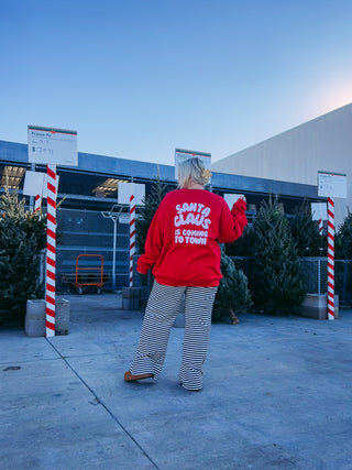 santa is coming to town sweatshirt