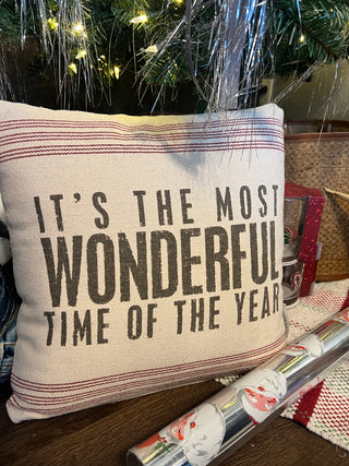 wonderful time of the year pillow