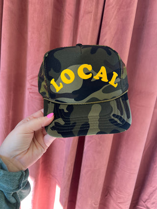 the local camo trucket hat