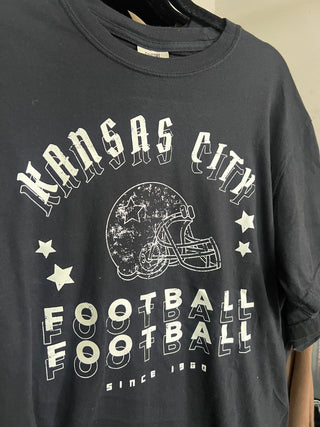 Kansas City helmet star black tee