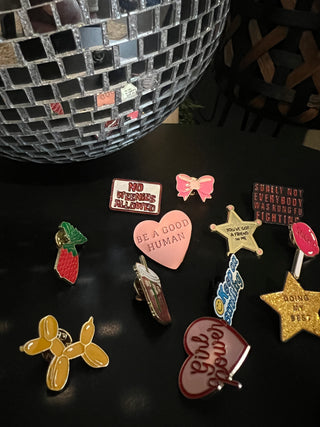 various pins (cute and funny duh)