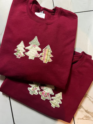 quilted trees by 3 sweatshirt