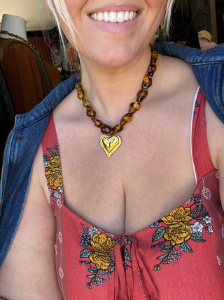 Torti beaded heart necklace