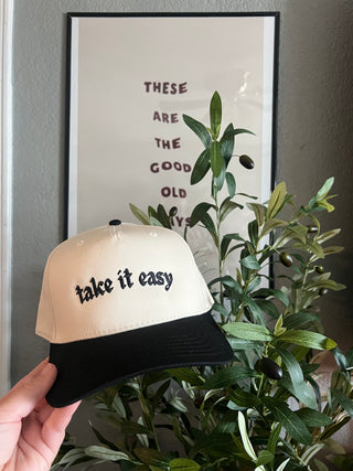 take it easy trucker hat