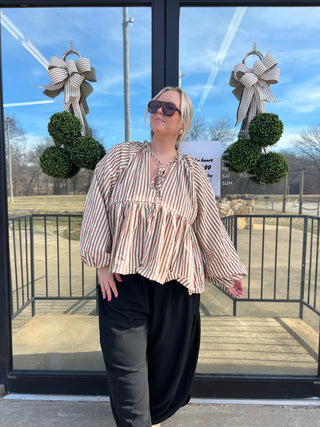 can we go striped blossom top