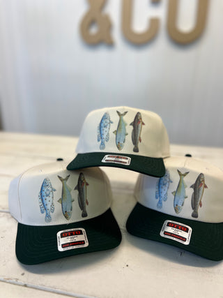 caught em all fish trucker hat