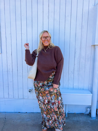 perfect brown mock sweater