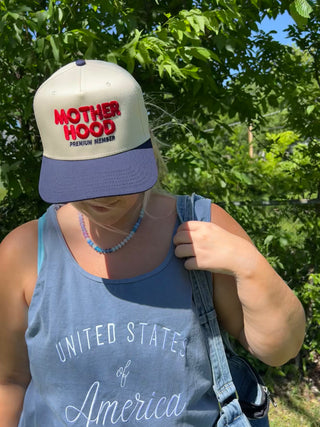 motherhood of the usa trucker hat