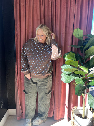 trust the process polka dot sweatshirt