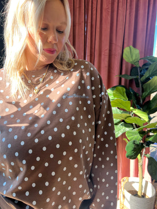 trust the process polka dot sweatshirt