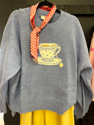 who has the tea oh me sweater
