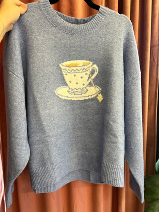 who has the tea oh me sweater