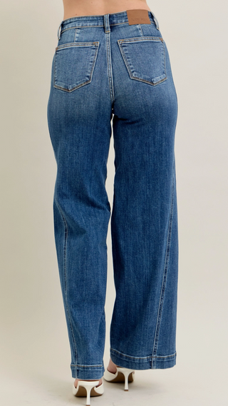 kayle trouser wide leg denim | judy blue
