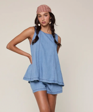 my way goes denim set