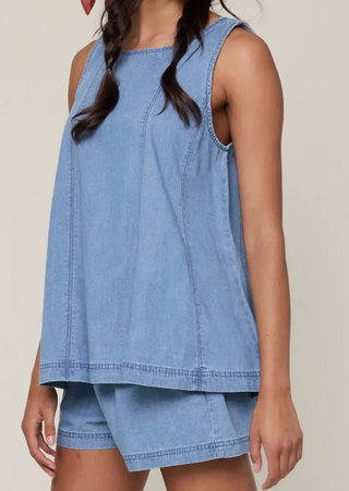 my way goes denim set