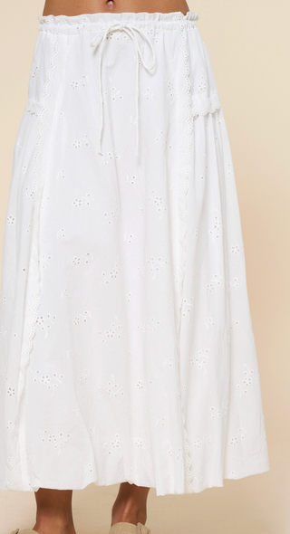 my eyelet white maxi skirt
