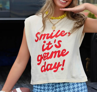 smile it's game day graphic tee