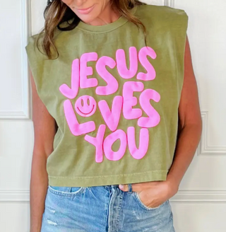 jesus loves you graphic tee