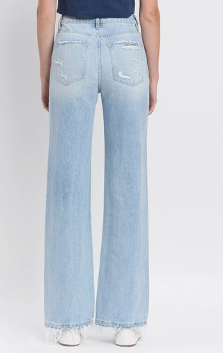 90's Vintage Super High Rise Flare Jeans | flying monkey
