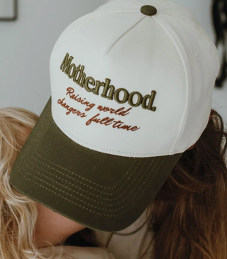 motherhood raising trucker hat