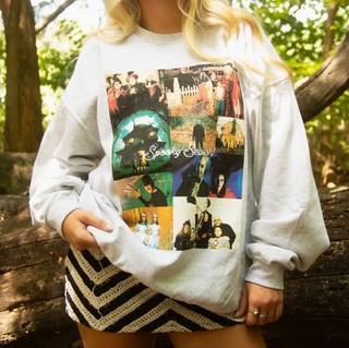 spookky season collage sweatshirt