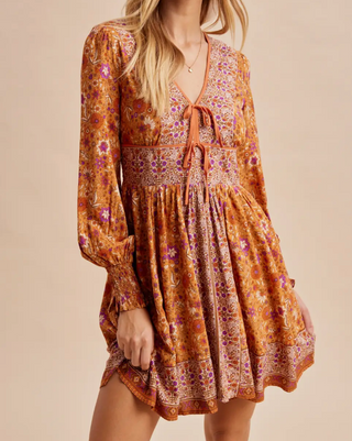 set the scene floral boho dress